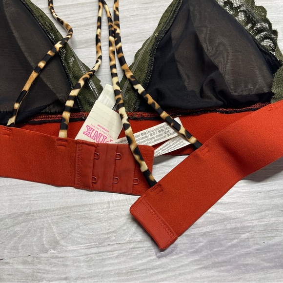 PINK Victoria’s Secret Laurel & Love Animal Leopard Print Bralette Size M New - Picture 4 of 9